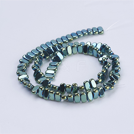 Electroplate Non-magnetic Synthetic Hematite Beads Strands G-J382-4x8x2mm-A02-1