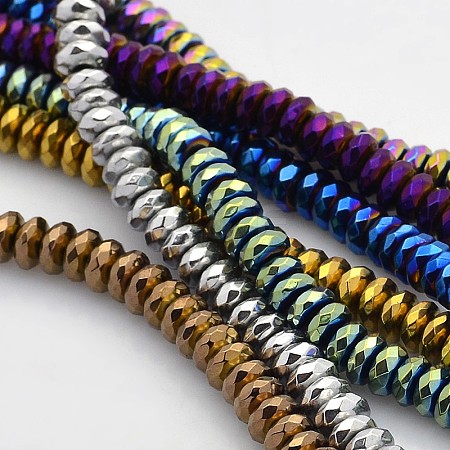 Electroplate Non-magnetic Synthetic Hematite Beads Strands G-J208C-M-1