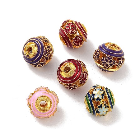 Alloy Enamel Beads ENAM-B001-08L-1