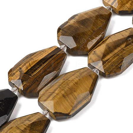 Natural Tiger Eye Beads Strands G-P548-B21-01-1