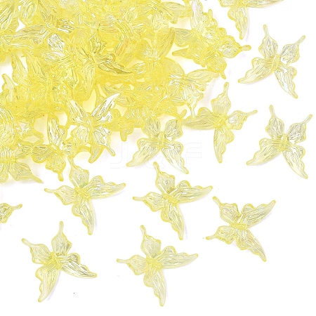 50Pcs Transparent Acrylic Beads PACR-YW0001-57B-1