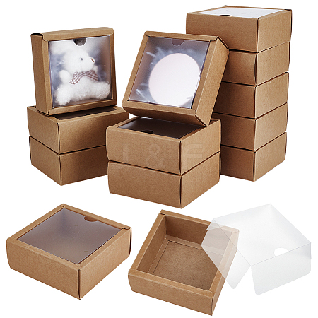 Foldable Square Paper Storage Gift Boxes LS-CON-WH0110-42C-03-1