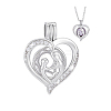 1Pc 925 Sterling Silver Micro Pave Clear Cubic Zirconia Bead Cage Pendants STER-PH0004-86-6