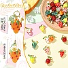 5Pcs Handmade Lampwork Pendants PALLOY-YW00108-04A-3