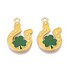 Saint Patrick's Day Alloy Enamel Pendants ENAM-T024-47A-G-1