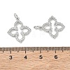 SHEGRACE Brass Micro Pave Clear Cubic Zirconia Pendants XGRQ3P670-637P-3