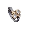 Flat Round Brass Micro Pave Clear Cubic Zirconia Finger Rings for Women FS-WGBC030-02-5