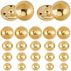 40Pcs 3-Hole Brass Buttons BUTT-CY0001-18A-1