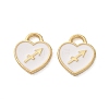 (Defective Closeout Sale: Enamel Yellowing) Golden Alloy Enamel Charms ENAM-XCP0001-47B-1