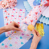 45Pcs 3 Styles Heart Print Plastic Cookies Storage Bags ABAG-TA0001-22-7