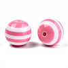 Round Striped Resin Beads RESI-R158-20mm-06-3