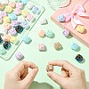 50Pcs 10 Colors UV Plating Opaque Acrylic Beads PACR-CJ0001-47-5