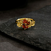 Brass Pave Cubic Zirconia Finger Rings for Women VD2246-2-3