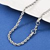 Tarnish Resistant 304 Stainless Steel Rope Chain Necklaces X-STAS-M174-013P-1