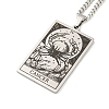 Non-Tarnish 304 Stainless Steel Tarot Pendant Necklaces NJEW-A026-01P-04-2