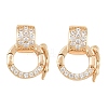 Brass Micro Pave Clear Cubic Zirconia Twister Clasp CU-CBA7BFE-04G-1