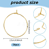 304 Stainless Steel Hoop Earring Settings STAS-UN0015-67-5