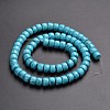 Synthetic Turquoise Column Bead Strands X-G-E266-04B-2