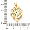 Brass Micro Pave Cubic Zirconia Pendants KK-G519-14G-02-3