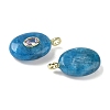 Natural Apatite & Cubic Zirconia Pendants G-Z076-01G-16-2