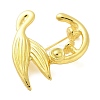 Whale Tail Zinc Alloy Brooches for Backpack Clothes JEWB-S029-01G-3