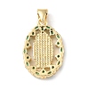 Brass Micro Pave Cubic Zirconia Pendants X-KK-P233-05G-01-2