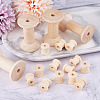250 Pcs 2 Styles Wooden Empty Spools WOOD-TA0001-58-5