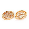 Brass Micro Pave Clear Cubic Zirconia Pendants KK-S360-143U-NF-2