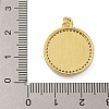 Rack Plating Brass Clear Cubic Zirconia Eye Pendants KK-C074-51G-3