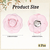 4Pcs Cloth Art Camelia Brooch Pins JEWB-CN0001-03E-2