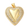 Mother's Day Brass Micro Pave Clear Cubic Zirconia Pendants FIND-Z041-20E-1