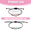 FIBLOOM 3 sets 3 colors Butterfly Alloy Enamel Link Bracelets Set BJEW-FI0001-09-2