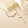 Stainless Steel Curved Bar Pendant Necklaces PW-WG4C5A2-02-2