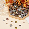 GOMAKERER 450Pcs 9 Styles  Tibetan Style Alloy Flower Bead Caps TIBE-GO0001-01-4