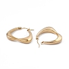 201 Stainless Steel Heart Hoop Earrings with 304 Stainless Steel Pins for Women EJEW-B016-07G-2