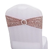 Spandex Stretchy Sequin Chair Sashes with Buckles for Wedding Reception HULI-PW0002-121A-1