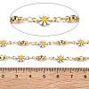 Brass Flower Link Chains KK-D368-04G-A-2