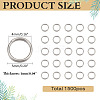 1500Pcs 304 Stainless Steel Split Rings STAS-ME0002-57-2