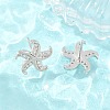 Brass Micro Pave Cubic Zirconia Stud Earrings EJEW-G471-29A-P-2