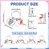 20Pcs 4 Styles Flamingo Shape & Word Alloy Enamel Pendants KEYC-PH01567-2