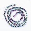 Electroplate Glass Beads X-GC885Y-1-3