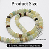 1 Strand Rondelle Natural Flower Amazonite Beads Strands G-PA0001-66-2