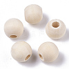 Unfinished Natural Wood European Beads WOOD-Q041-04E-1