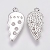 Brass Micro Pave Cubic Zirconia Charms KK-A144-043P-2