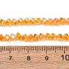 Electroplate Transparent Glass Beads Strands GL-CBA7A17-01A-04-2