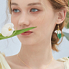 2 Pairs 2 Styles Alloy Enamel Dangle Earrings EJEW-HS00006-6