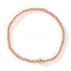 Glass Seed Beads & CCB Beads Stretch Bracelets TB4137-12-1