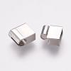 304 Stainless Steel Magnetic Clasps with Glue-in Ends STAS-L189-05P-3