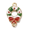 Christmas Alloy Green & Red Enamel Links FIND-I040-02C-1