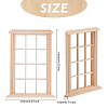 Rectangle Wooden Mini Windows AJEW-WH0254-75-2